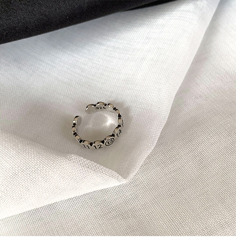 Simple Style Number Copper Plating Open Ring 1 Piece