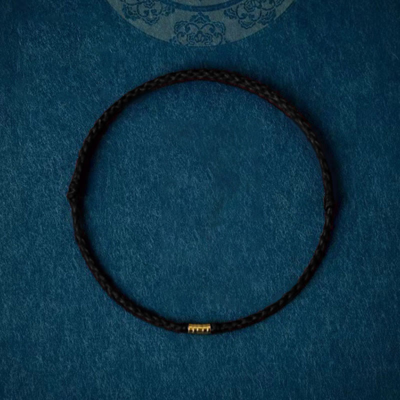 Black hand -made rope