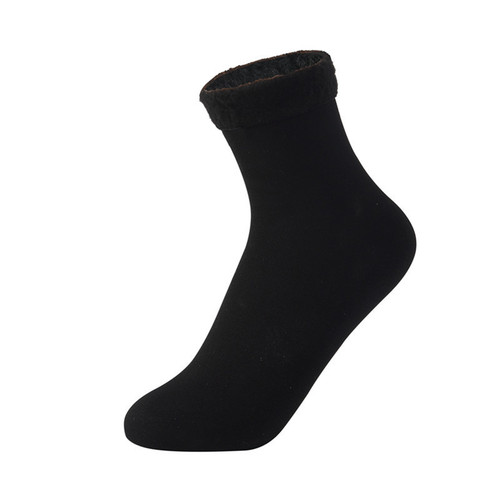 [One piece drop shipping] Velvet thickened snow socks mid-tube autumn and winter new imitation nylon cuffed floor socks for men and women