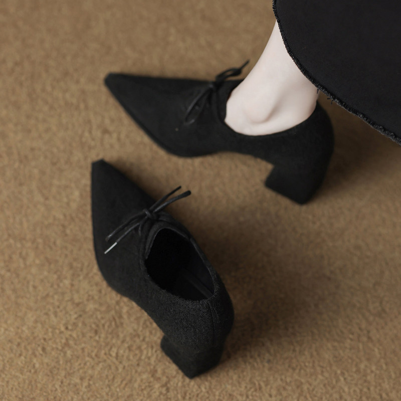 Sheepskin Version 7912-10 Super Stylish French-Style High-Heeled Shoes for Women, New Spring 2026 Autumn/Winter Thick-Heeled Deep-Cut Single Shoes Sheepskin Version 7912-10 Super Stylish French-Style High-Heeled Shoes for Women, New Spring 2026 Autumn/Winter Thick-Heeled Deep-Cut Single Shoes