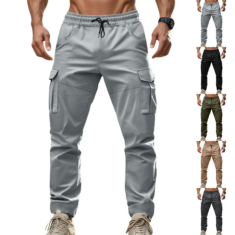 2025 Spring and Autumn Foreign Trade Cross-border American Outdoor Men's Tactical Tooling Ami Kaji Sports Jogging Casual Pants