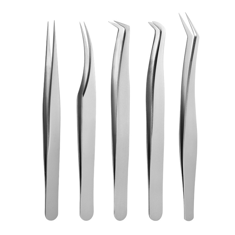 스테인리스 핀셋, 인조 속눈썹 핀셋, 속눈썹용 핀셋, 전문 속눈썹 연장 세트 도구, 초보자용