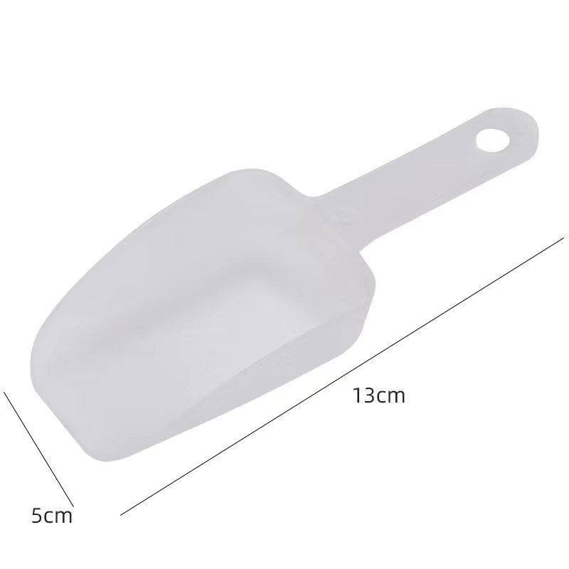 Pala de hielo Pala de plástico Pala gruesa Pala de hielo de fondo plano Máquina de hielo Cuchara de hielo Pala de hielo Pala de harina Pala de leche Tienda de té