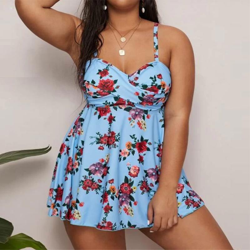 Women's Flower 2 Pieces Set Plus Size Swimwear Swimwear display picture 2