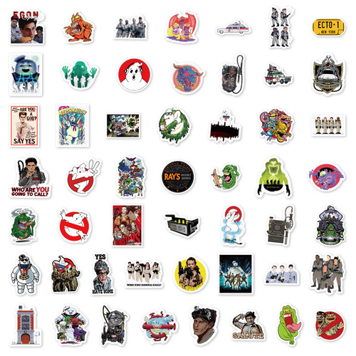 50-100 pieces of Cross-border American TV series Ghostbusters Doodle Sticker DIY Luggage Phone Personal Trendy Decal