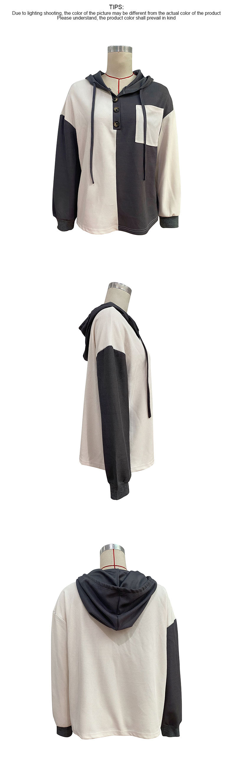 Qualità del tessuto del maglione con cappuccio