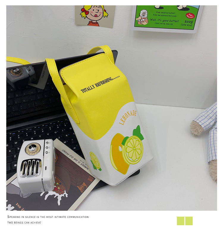 Small Pu Leather Fruit Square Buckle Crossbody Bag display picture 24