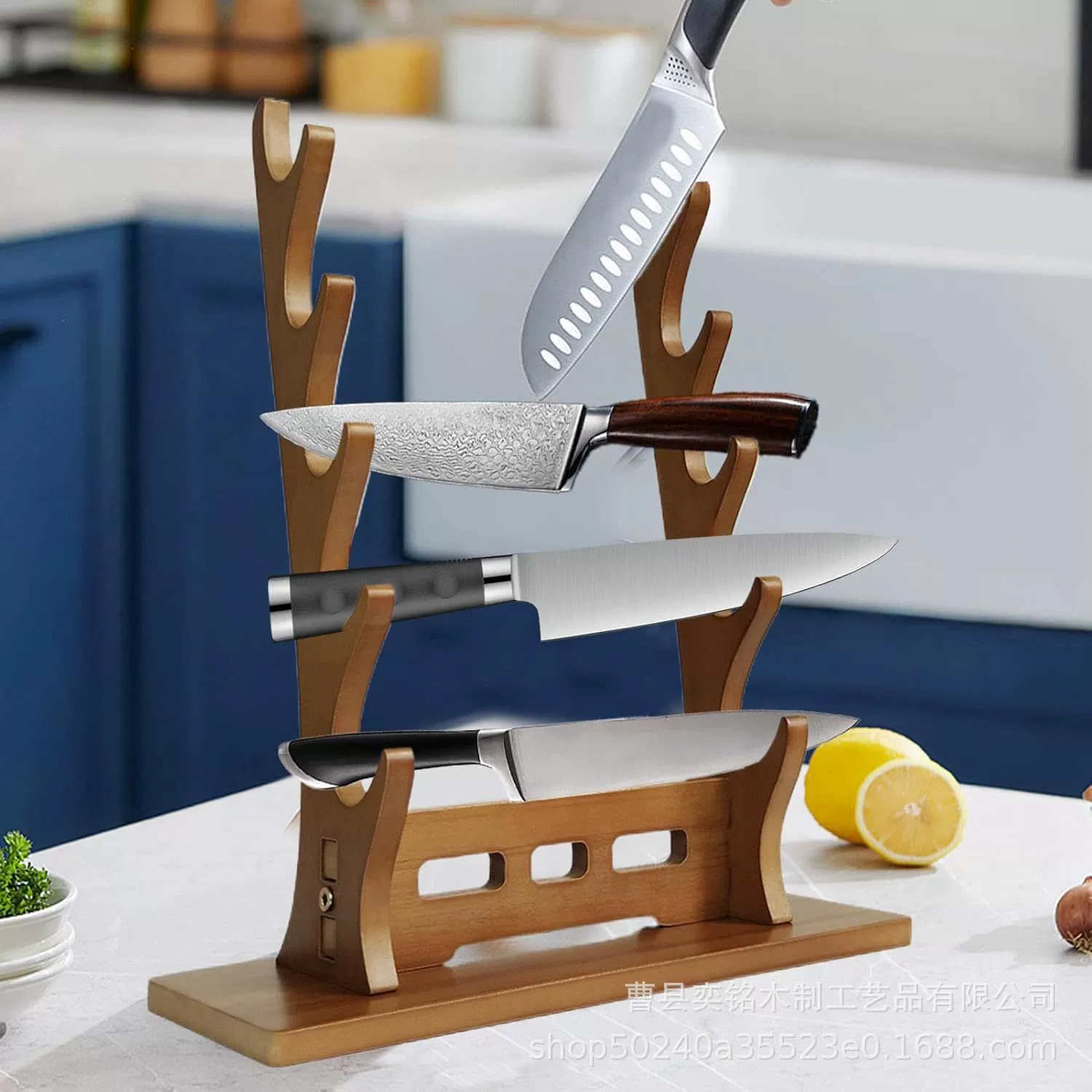 Деревянные многослойные полки для хранения кухонных столешниц ножи держатель для хранения оконных ножей