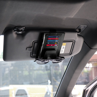 Factory wholesale car sun visor storage clip pu leather data ticket sunglasses business card multi-function card clip ID clip