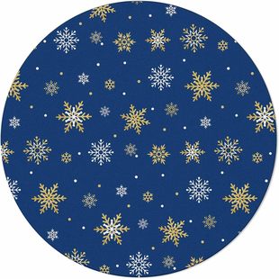 Cross-border Christmas round snowflake rocking chair blanket cartoon girl room seat blanket TEMU generation hair non-slip quick-drying carpet