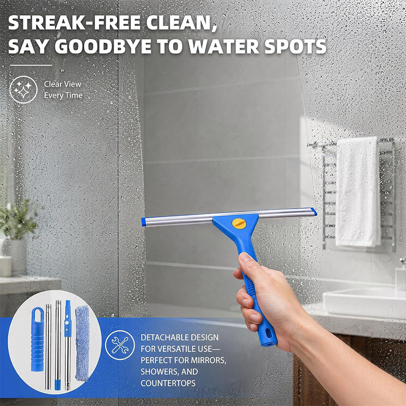 Glass cleaning tool for home use, double-sided wiper, specialized cleaning tool set for high-rise window cleaning, squeegee