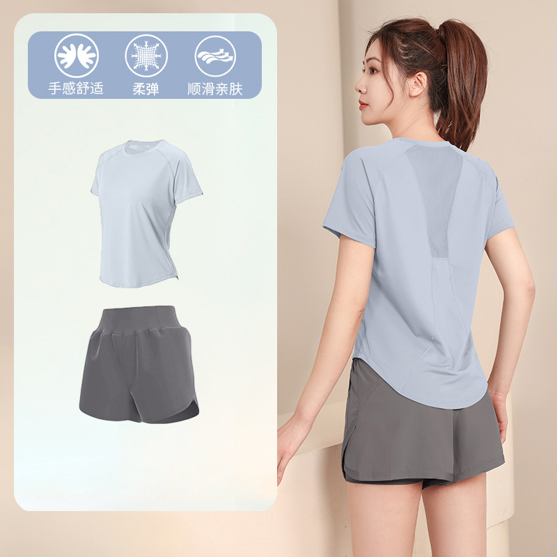 瑜伽服套装女跑步运动健身房晨跑专业速干衣春季时尚高级感设计感