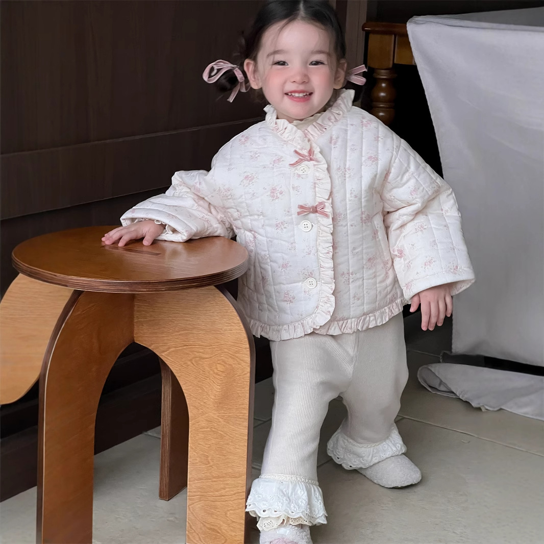 Ropa de algodón de invierno infantil otoño invierno ropa de terciopelo ropa infantil coreana niñas abrigas de algodón grueso abrigo de algodón bebé