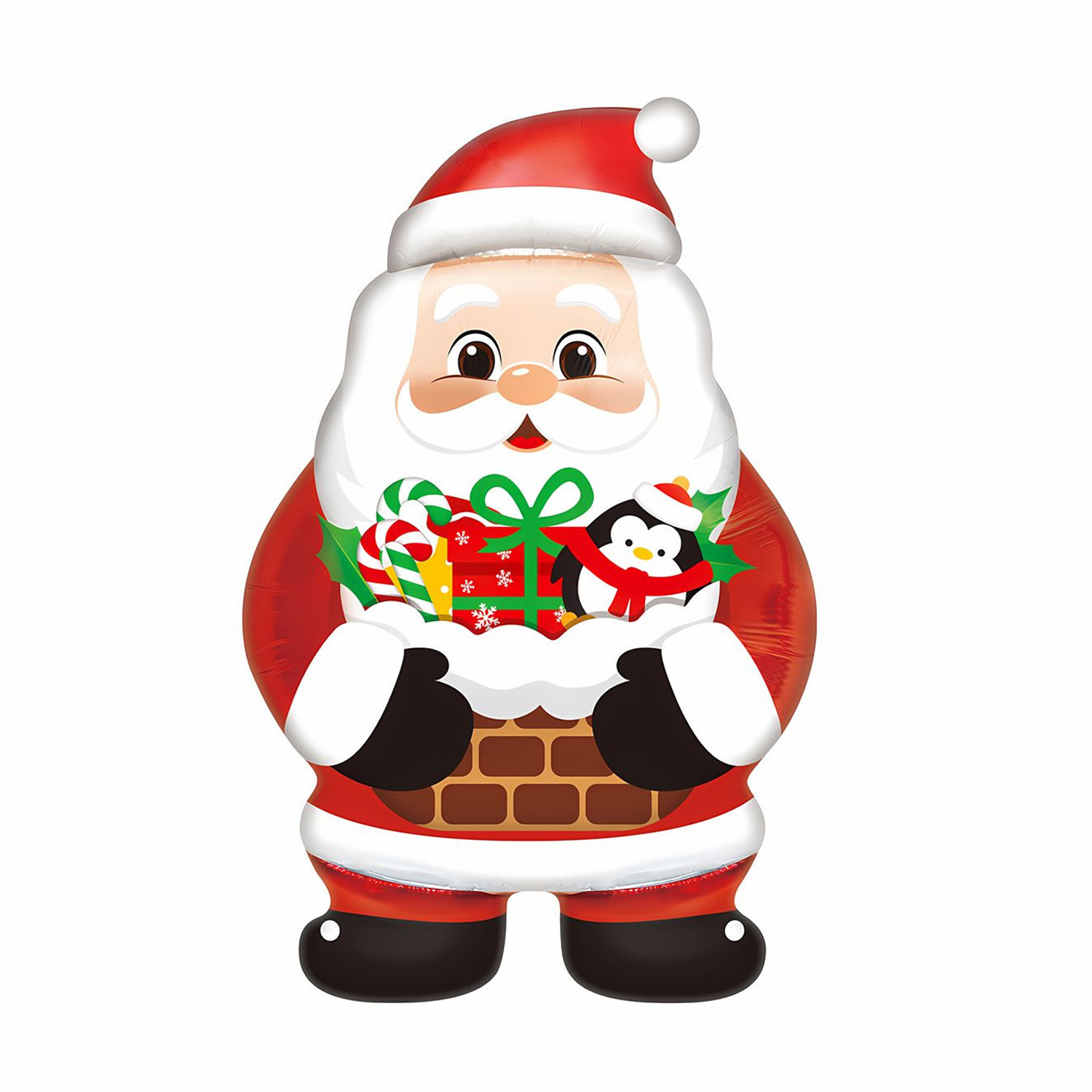 Navidad transfronteriza Papá Noel muletas alce copo de nieve muñeco de nieve dibujos animados globo de película de aluminio fiesta de Navidad bola decorativa image 4
