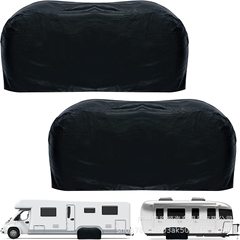キャンパー2軸タイヤカバーはキャンパーのタイヤカバーに適しています。屋外防水日焼け止めブラック600dダブルタイヤカバー