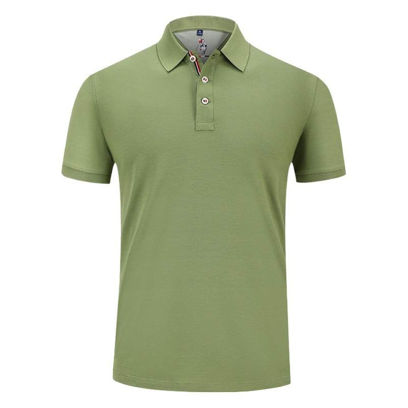 50 hilo doble terciopelo largo algodón mercerizado transpirable drapeado sensación buena no tapado sudor solapa manga corta negocios de gama alta Polo personalización