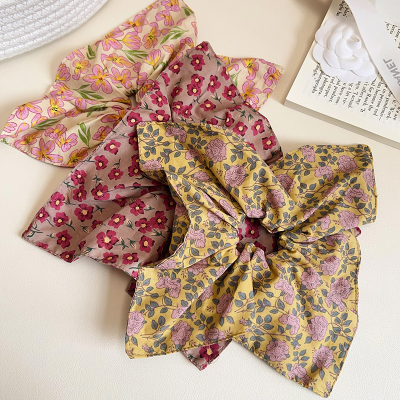 Holiday, Daily Occasion Pastoral Women's Flower Cloth Hair Tie