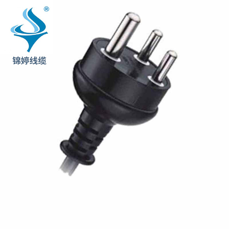 【厂家供应】三芯实心全铜不包脚特大南非插头 SABS认证南非插头