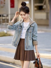 小个子欧货牛仔外套短款大码女早春秋季新款休闲减龄夹克衣服