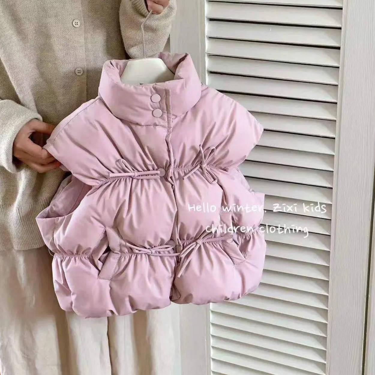 Chaleco salado de siete niñas, ropa de otoño e invierno, nuevo estilo, estilo occidental, chaleco de algodón para niños, chaleco cálido para bebés de invierno, chaleco