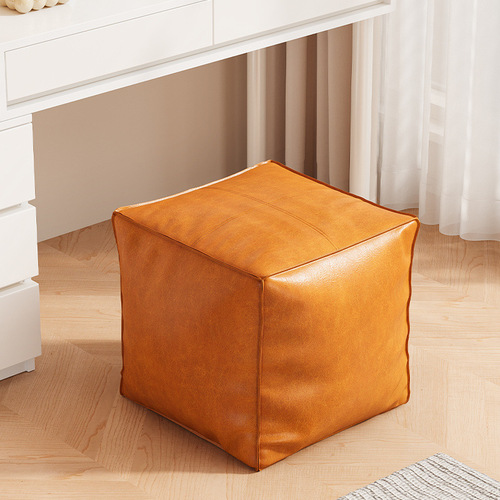 Lazy man's seat cushion idle old clothes storage sofa low stool living room balcony footrest leather Morocco