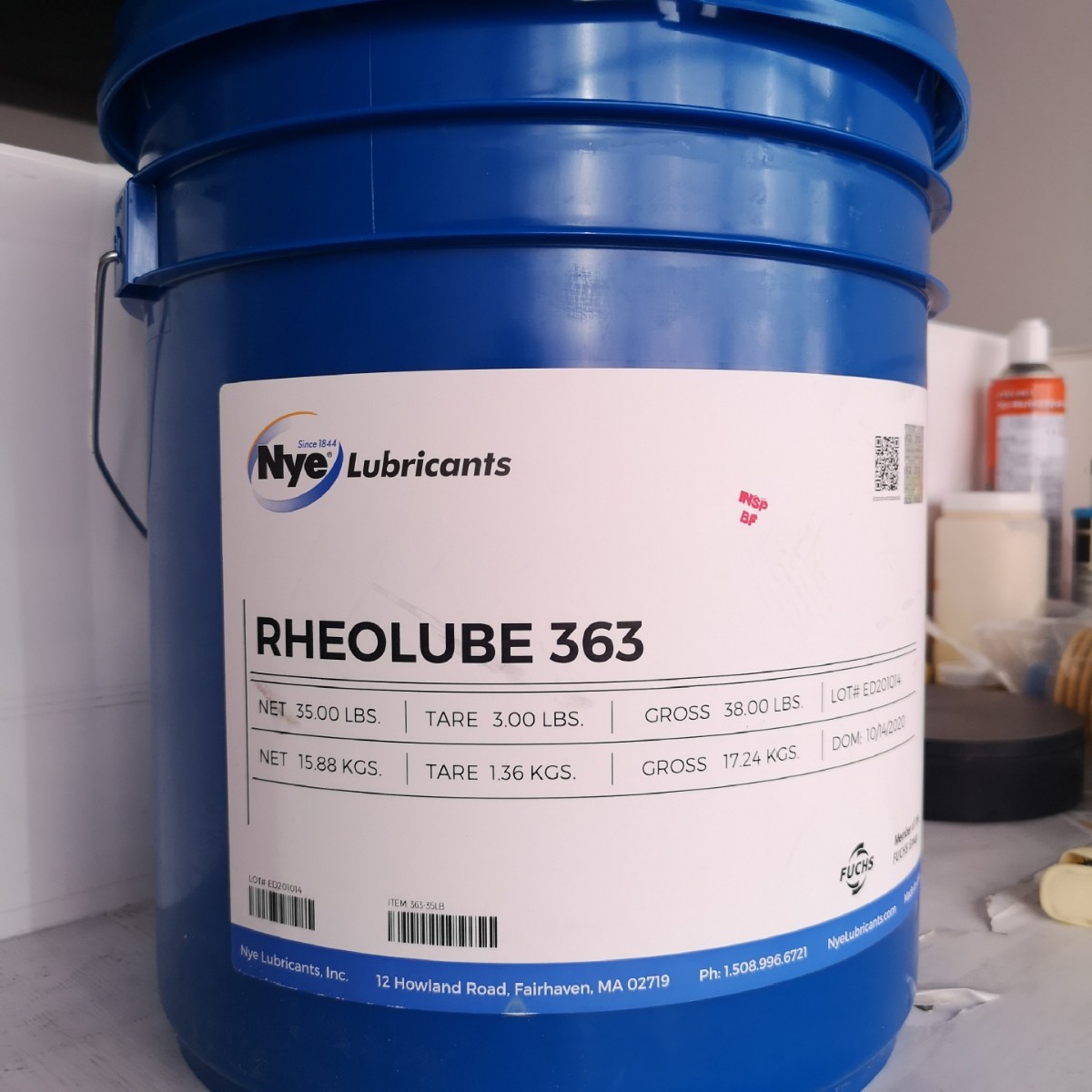 NYE SYNTHETIC OIL 174M美国奈润滑油脂现货直发