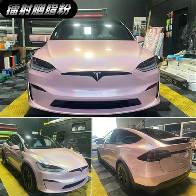 Auto Color Change Film: Matte White, Gray, Pink, Sea - colorful-laser-rouge-powder-152-18m