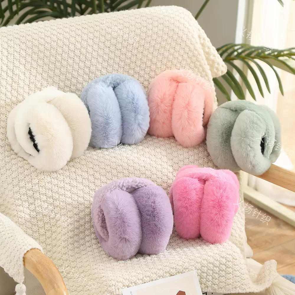 冬季男女保暖耳罩 大毛绒耳暖可折叠 时尚学生防冻毛绒耳朵套现货