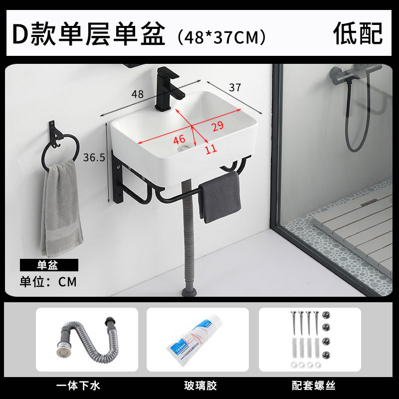 Simple mini lavabo montado en la pared pequeño apartamento casa cuarto de baño lavabo gabinete mesa de lavado