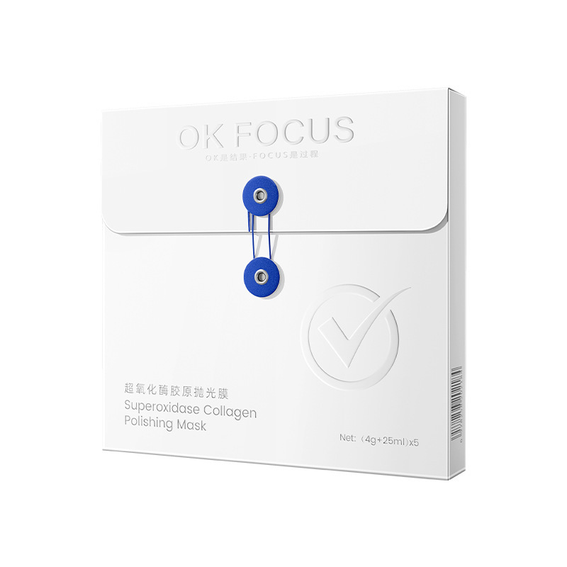 OK FOCUS スーパーオキシダーゼ コラーゲン ポリッシュ フィルム 水分補給、保湿、マイルド、非刺激性、乾燥肌と赤みを改善するフェイシャルマスク|undefined