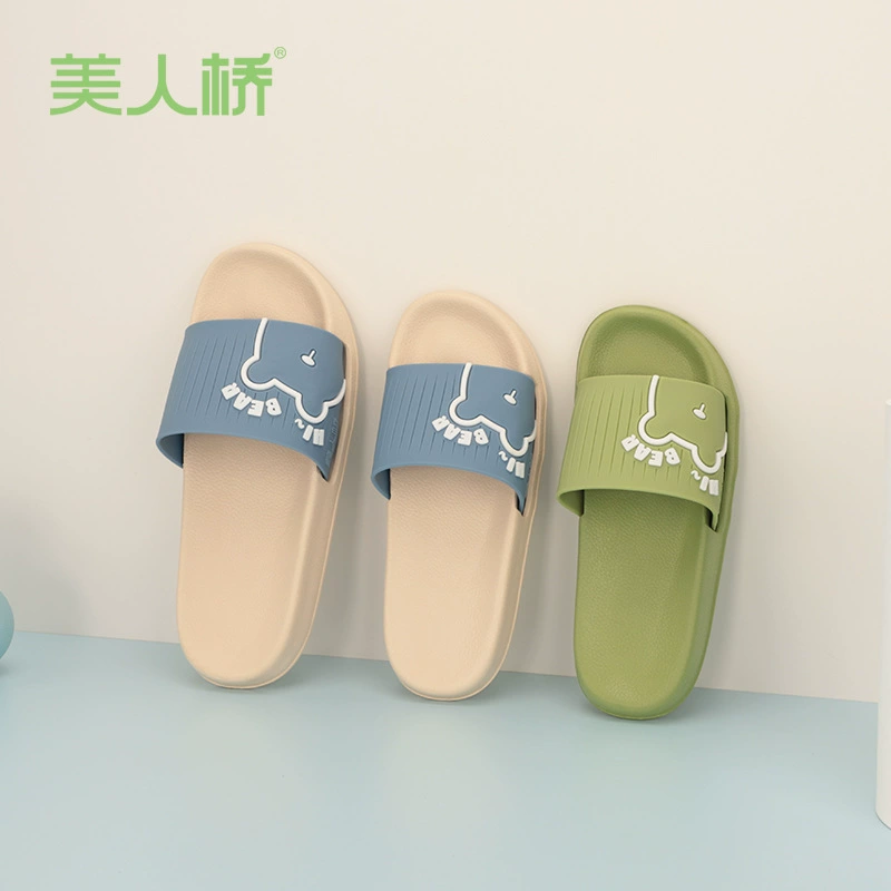 美人桥 Cartoon slippers for men and women, slide, for teenagers, family style, wholesale