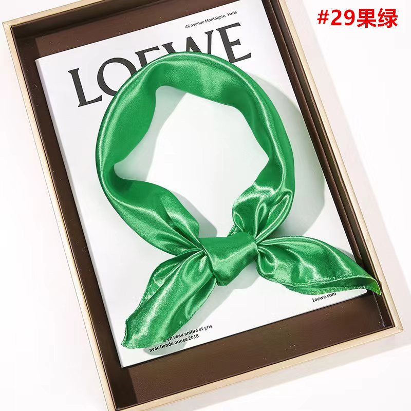 Monochrome Solid Color 60 Square Silk-like Small Square Plain Light Satin Satin Performance Silk Scarf Monochrome Solid Color 60 Square Silk-like Small Square Plain Light Satin Satin Performance Silk Scarf