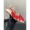 Pink beaded flat