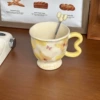 Бабочковый бокал, жёлтый, ложка с бантиком