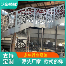 钢结构旋转楼梯别墅复式loft钢架楼梯承重防锈可定制尺寸