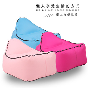 Factory direct lazy inflatable sofa inflatable pump portable foldable air chair with storage bag
