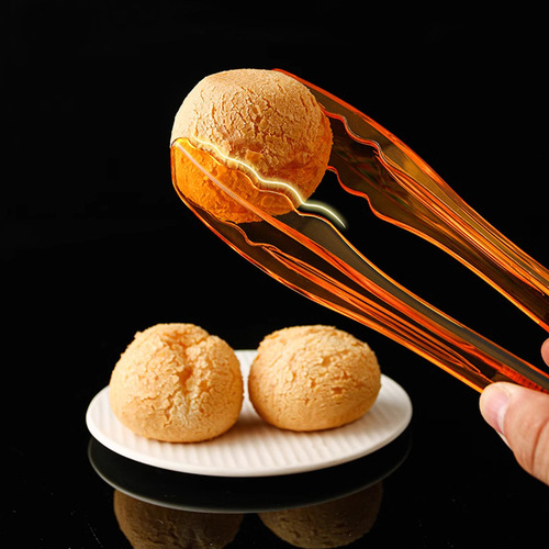 Bakery bread clips, transparent food clips, plastic barbecue clips, buffet tongs, white food clips, orange food clips