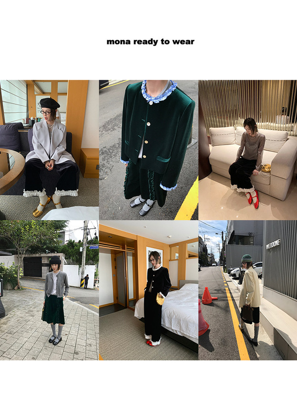 MONA 时尚上衣外套 中腰短裤木耳边长裤女套装小个子2025早秋新款|undefined