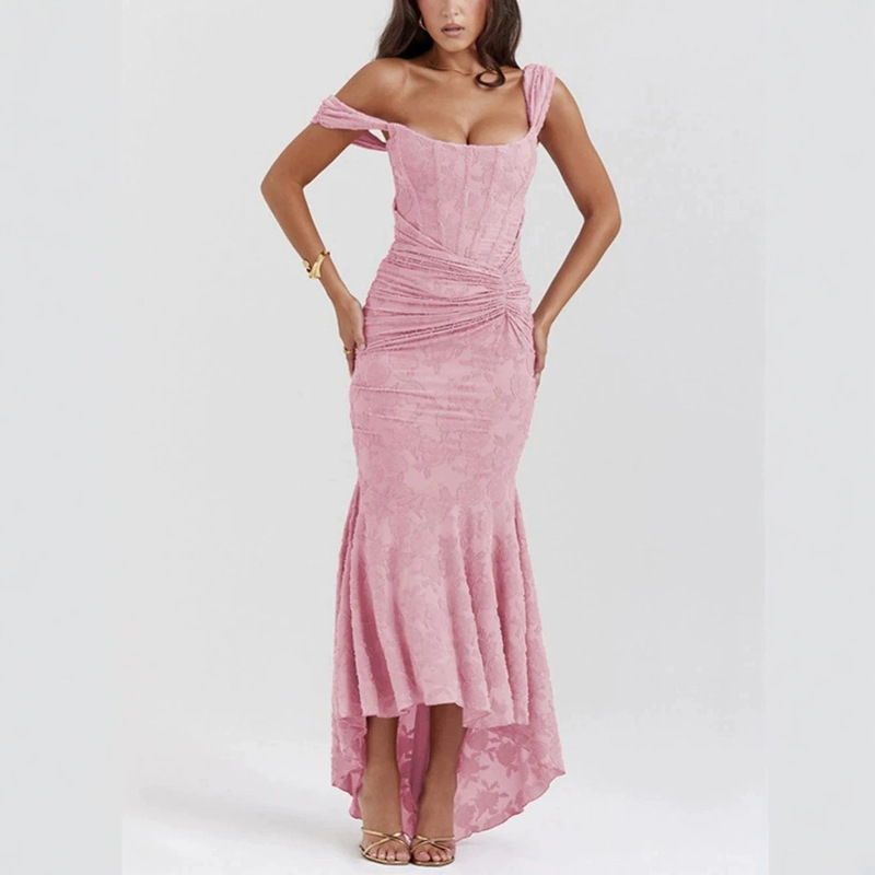 2026 New European and American Cross-Border Amazon Spring and Summer Elegant Slim-Fit Sleeveless Dress Solid Color Low-Neck Dress 2026 New European and American Cross-Border Amazon Spring and Summer Elegant Slim-Fit Sleeveless Dress Solid Color Low-Neck Dress