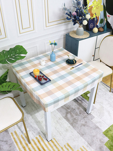 New Waterproof and Oil-Proof Leather Case PVC Desk Tablecloth Baking Cover Square Table Cover Full Coverage Electric Stove Cover Anti-Jiang Tea