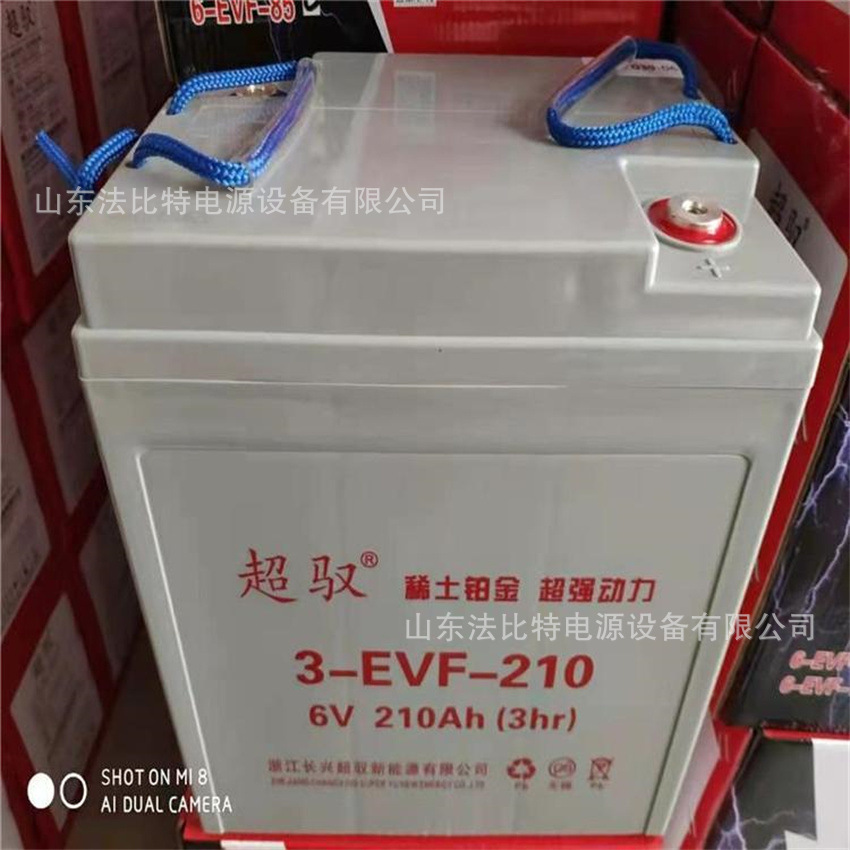 浙江超驭免维护蓄电池3-EVF-210观光旅游车6V210Ah电动四轮车