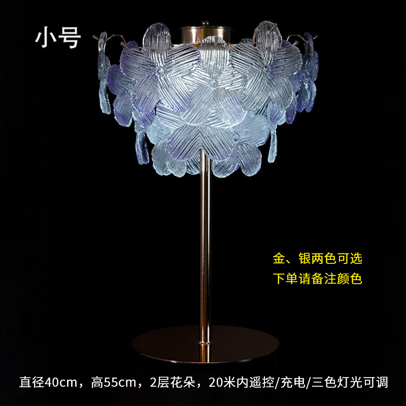 Accesorios de boda, flores de cristal, guía de carretera, postre de hierro, mesa, adornos de flores, decoración de la escena de la boda, estilo luminoso