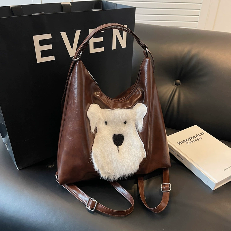 Design capacious backpack, trend of season, for students