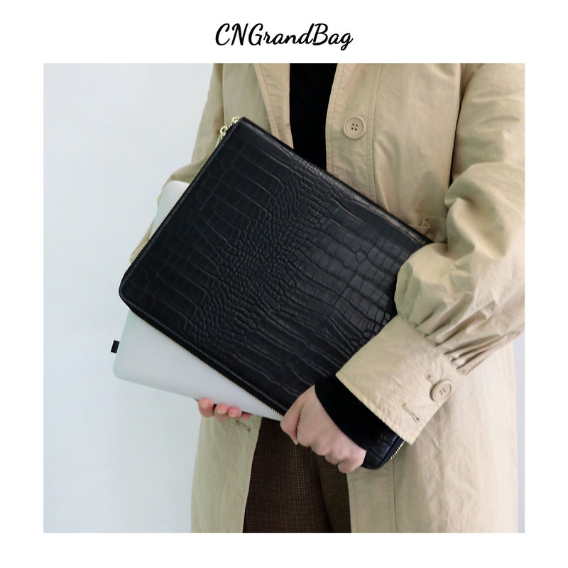 Foreign Trade Trendy Pu Leather Handheld 13inch Business Laptop Bag Liner Bag Portable Anti-Fall Protective Cover