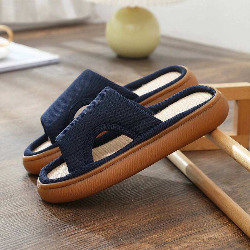 Мужские и женские льняные тапочки летом впитывают пот