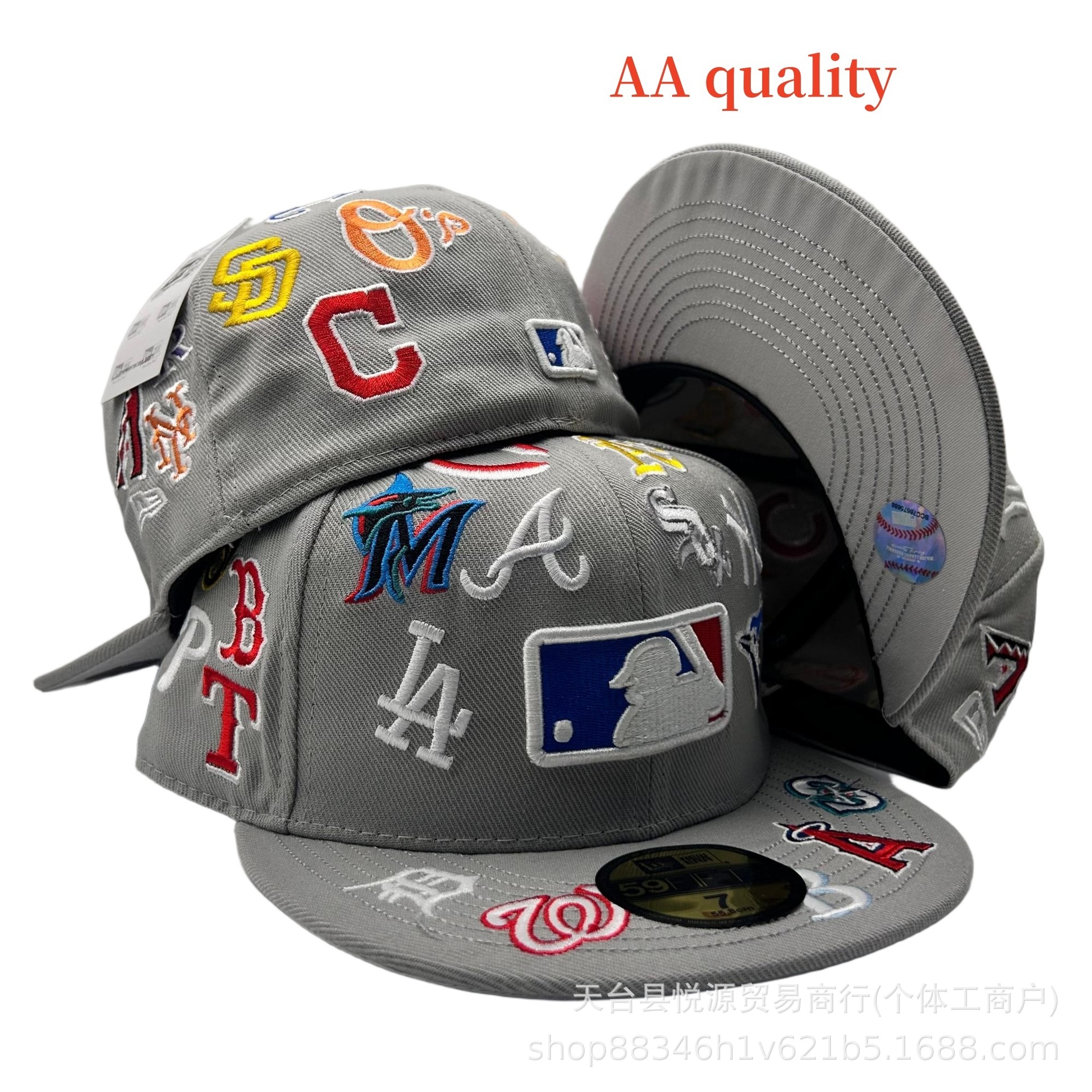 Nuevo comercio exterior transfronterizo MLB sombrero de béisbol estilo hip-hop moda tamaño sombrero de alta calidad