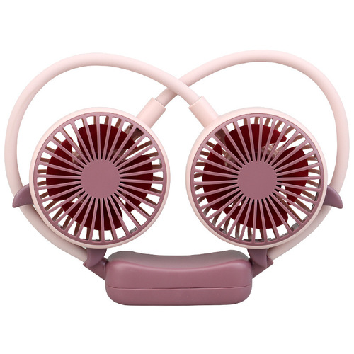 Hanging neck small fan hanging neck electric fan rechargeable and foldable USB mini portable outdoor small electric fan factory