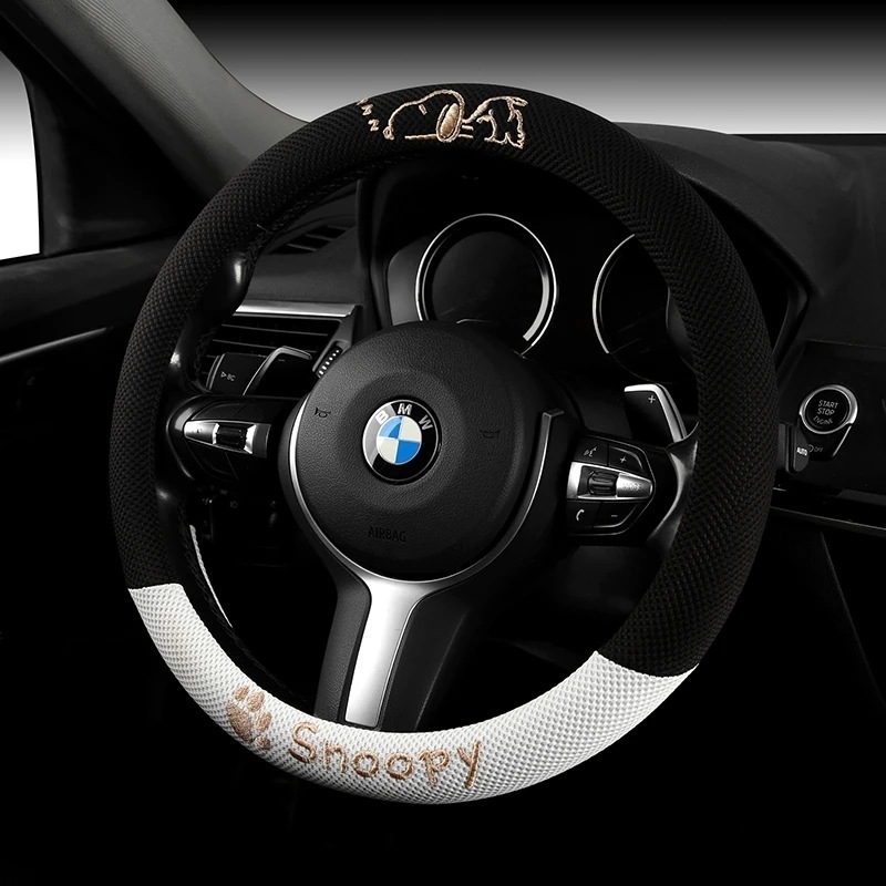 オールシーズン対応の夏の車のステアリングホイールカバー、通気性のあるアイスシルクハンドルカバー、漫画のかわいい女の子の車のハンドルカバー卸売|undefined