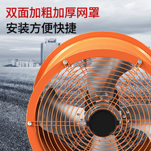 工业排气扇强力厨房油烟管道高速圆筒轴流抽风机岗位式排风换气扇