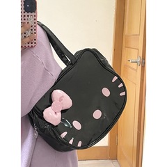 ハローキティカバンワンショルダー脇下カバン女の子カジュアルカバンかわいいカバンワンショルダー蝶々結びカバン女性ハンドバッグ